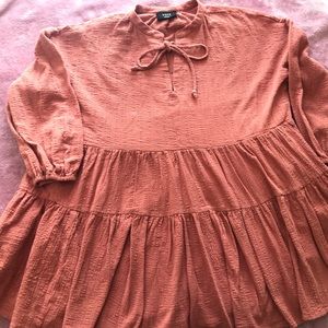 VICI Juniors Size Small 🧡 Coral Mini Dress 🧡 Lined Skirt 🤍🧡🤍